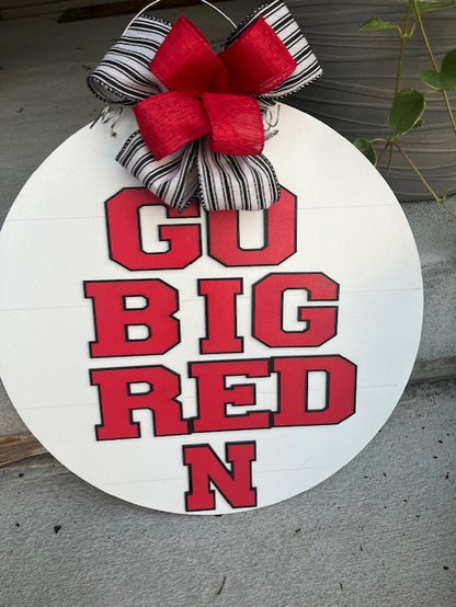 Go Big Red Door Hanger