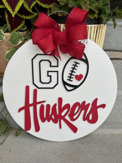 Go Huskers Door Hanger