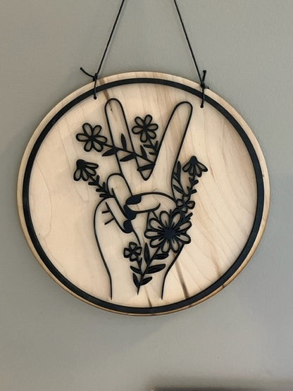 Floral Peace Sign