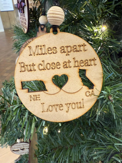 Miles Apart Ornament