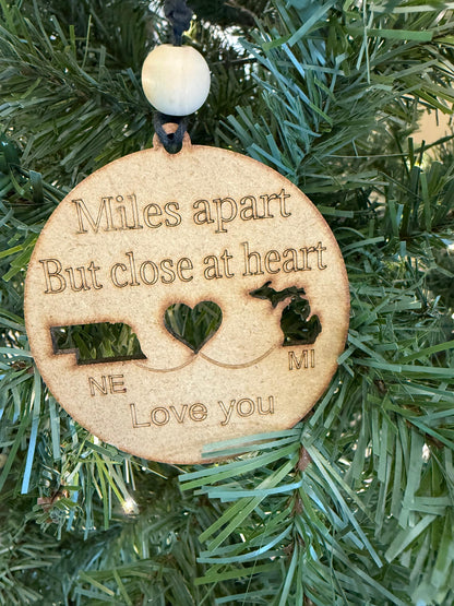 Miles Apart Ornament