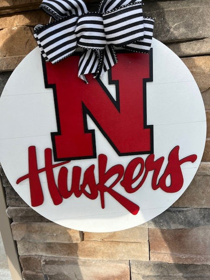 Husker N Door Hanger